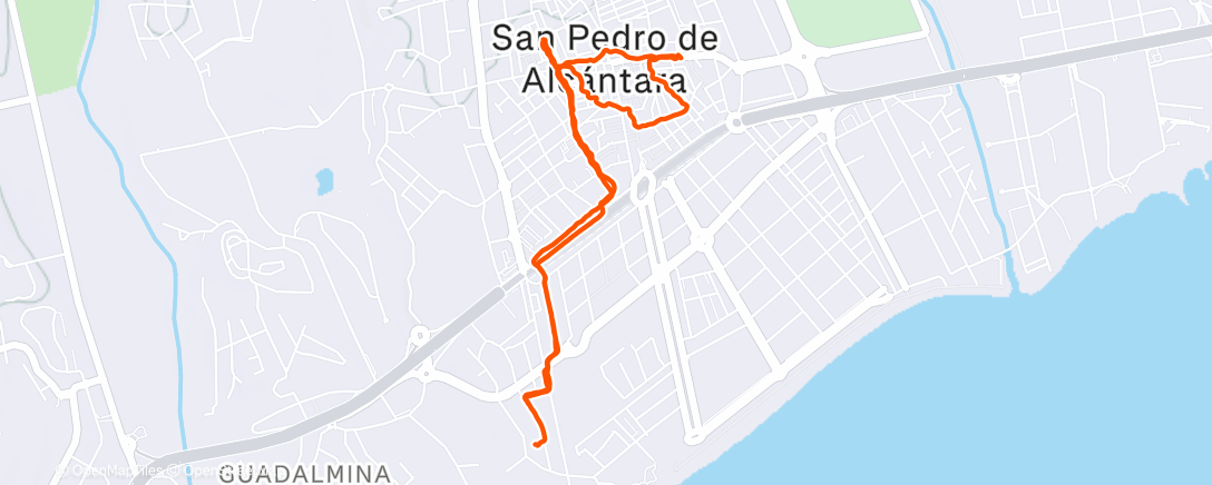 Map of the activity, Caminata a la hora del almuerzo