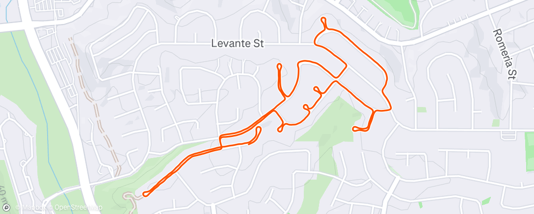 Map of the activity, Morning Run