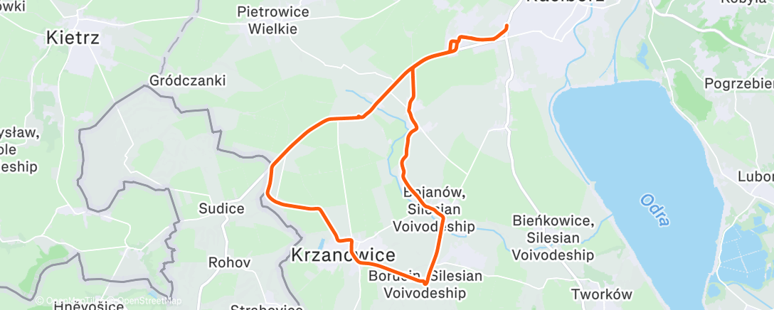 Map of the activity, Lunch Gravel Ride