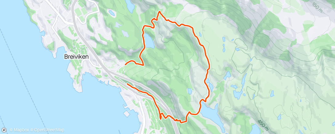 Mapa da atividade, Fjelløp m Andreas og Magnus🤩