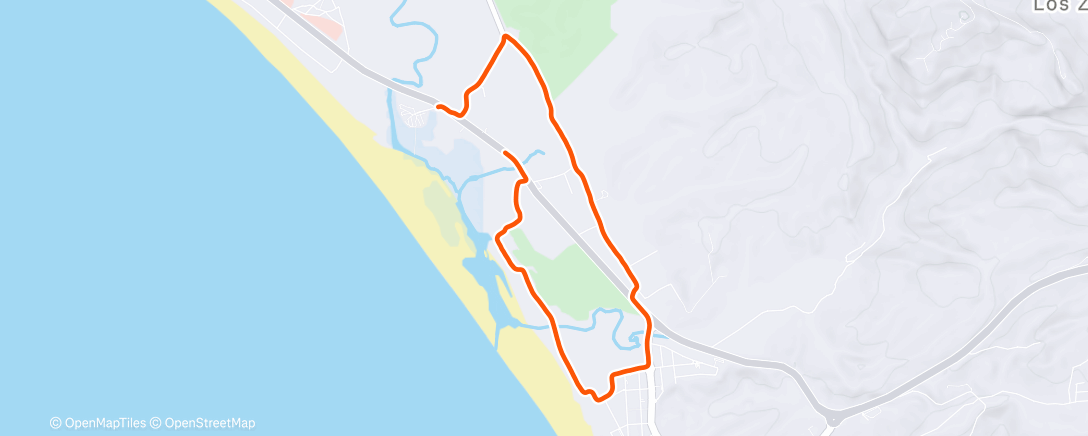 Map of the activity, Middagloop