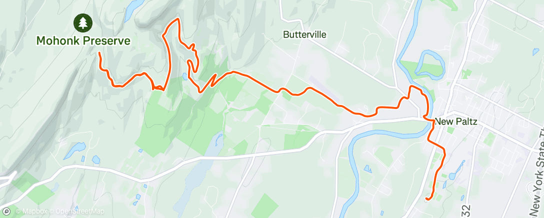 Map of the activity, Lunch Ride