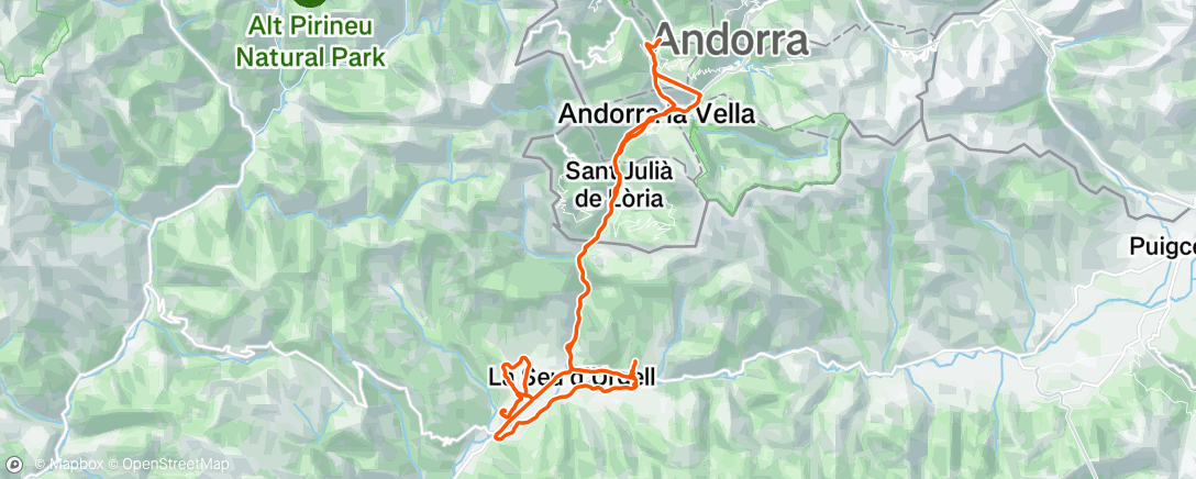 Mapa de la actividad (Cycling)