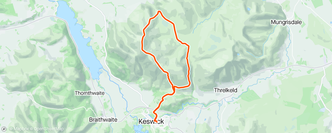 Map of the activity, The Mighty Skiddaw