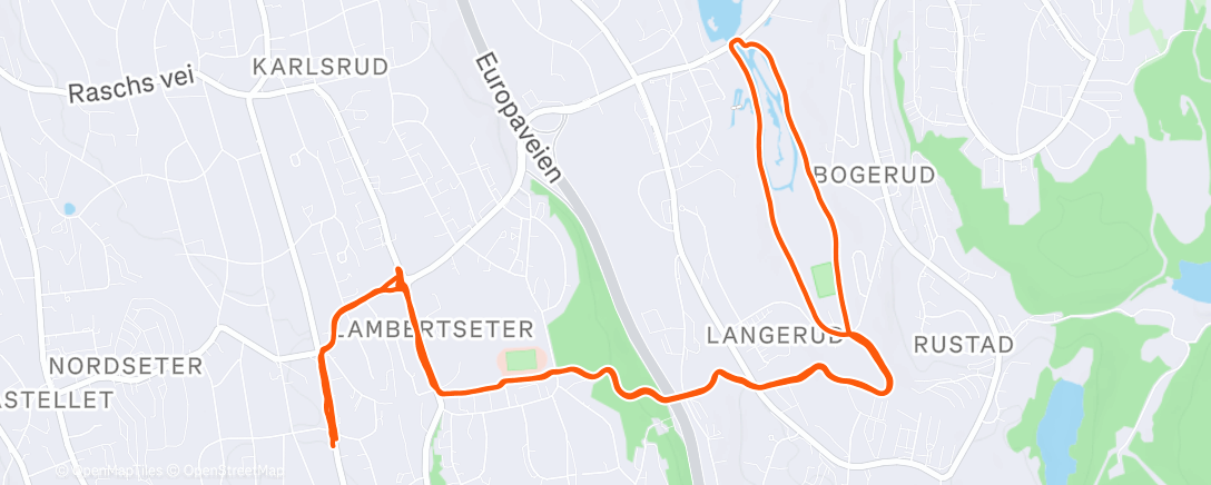 Map of the activity, Antonsport x Salomon løpetur