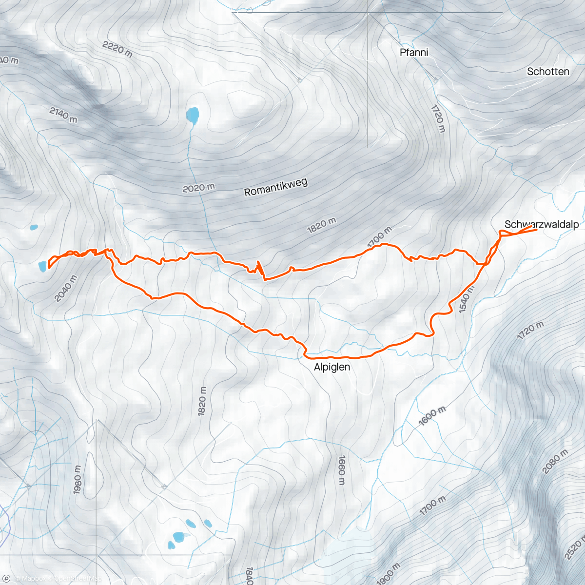 Map of the activity, Skimo Schwarzwaldalp - Take II🤩