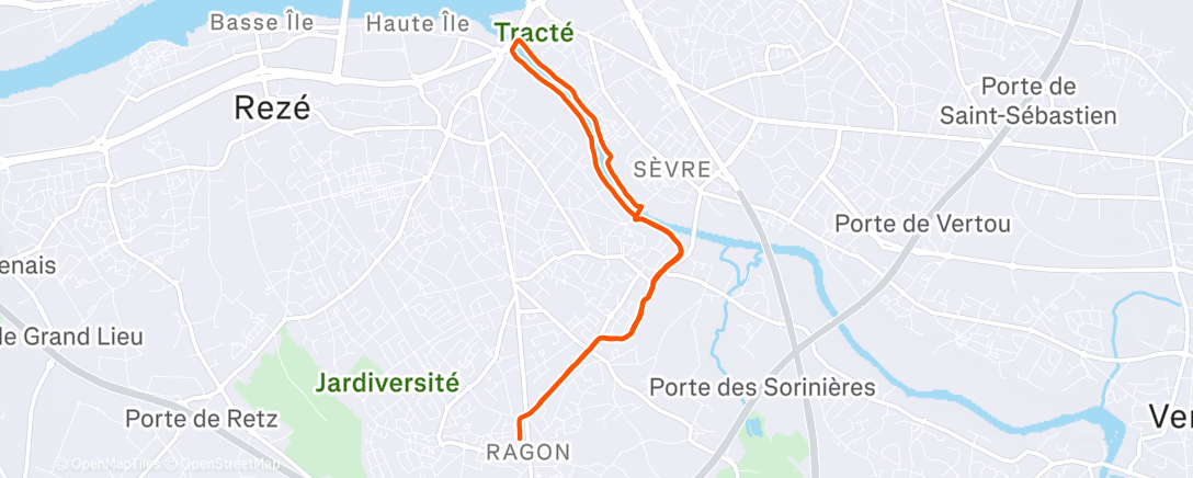 Map of the activity, Morning Run