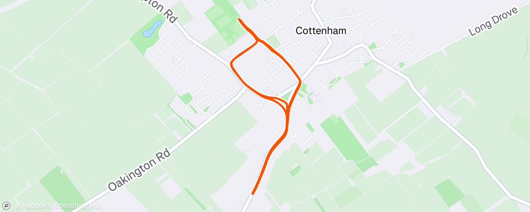 Map of the activity, Morning jog