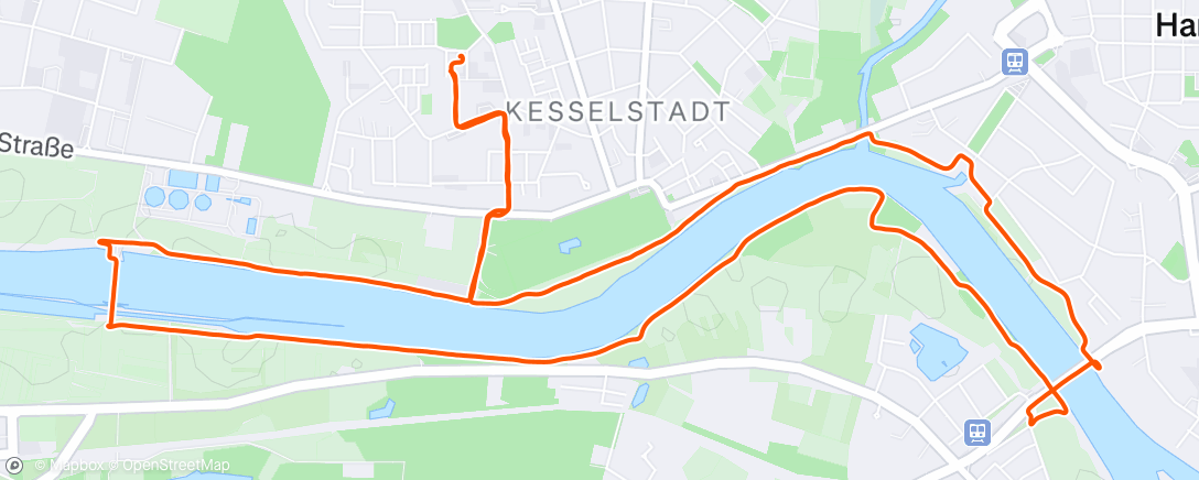 Map of the activity, Icy sunny chilled run ☀️🏃🏼‍♂️🥶🤗