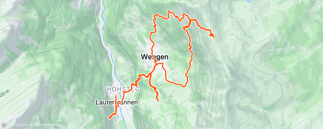 Map of the activity, Morning Hike