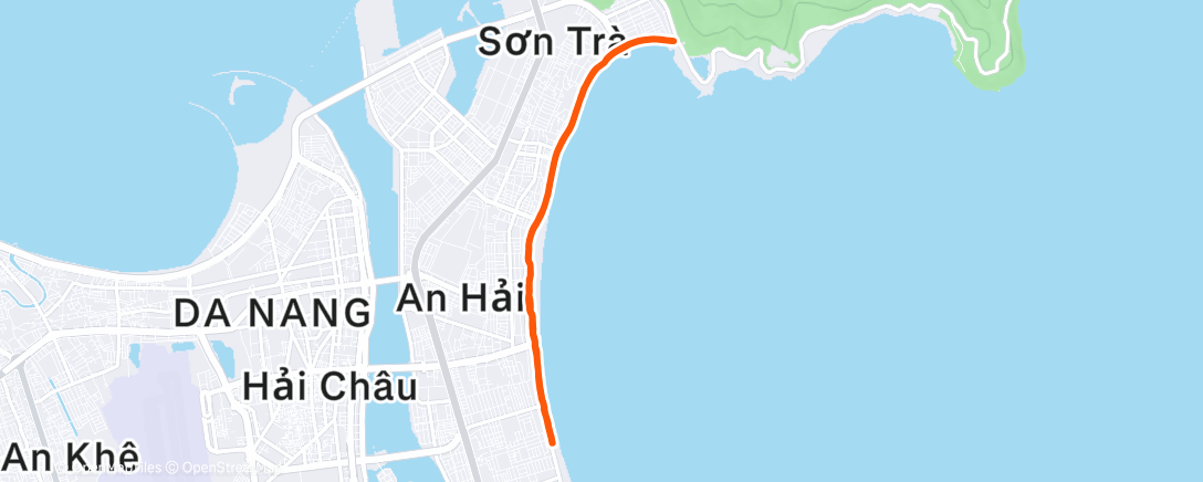 Map of the activity, Evening Run