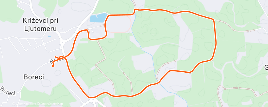 Map of the activity, Sprehod 🐕🌗😊