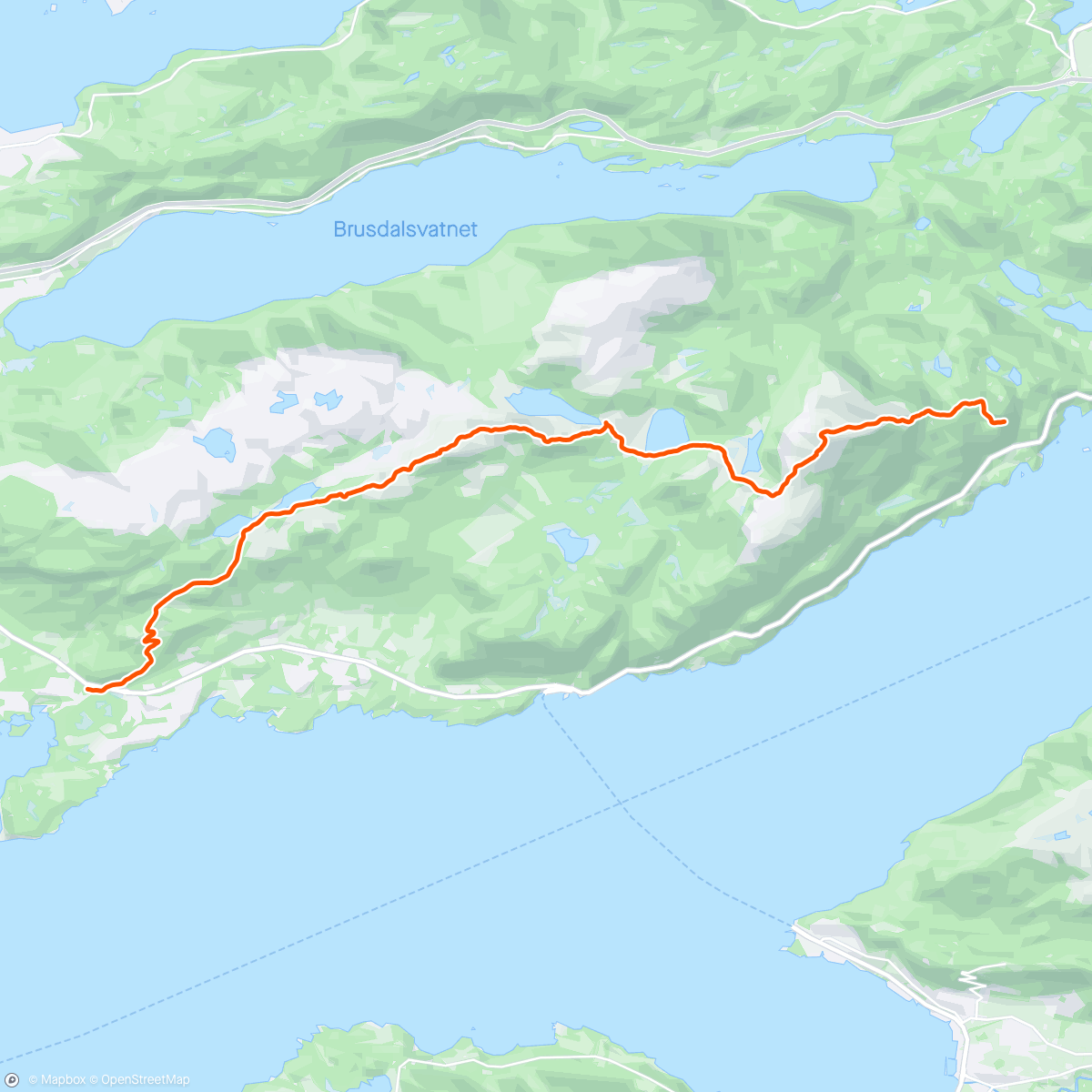 Mapa de la actividad, Glomset-Merafta- østremsetra - Kubbane- Røssevollvannet og hjem 🌞🏃🏼‍♂️