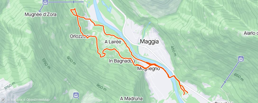 Map of the activity, Swiss middle champs