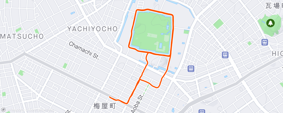 Mappa dell'attività 夕方のランニング