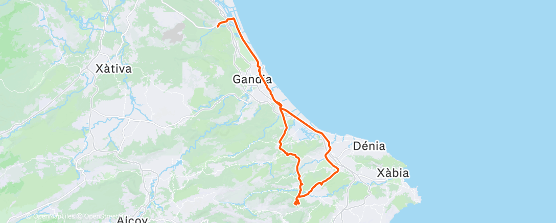 Map of the activity, Tavernes sagra rates llosa verger oliva tavernes