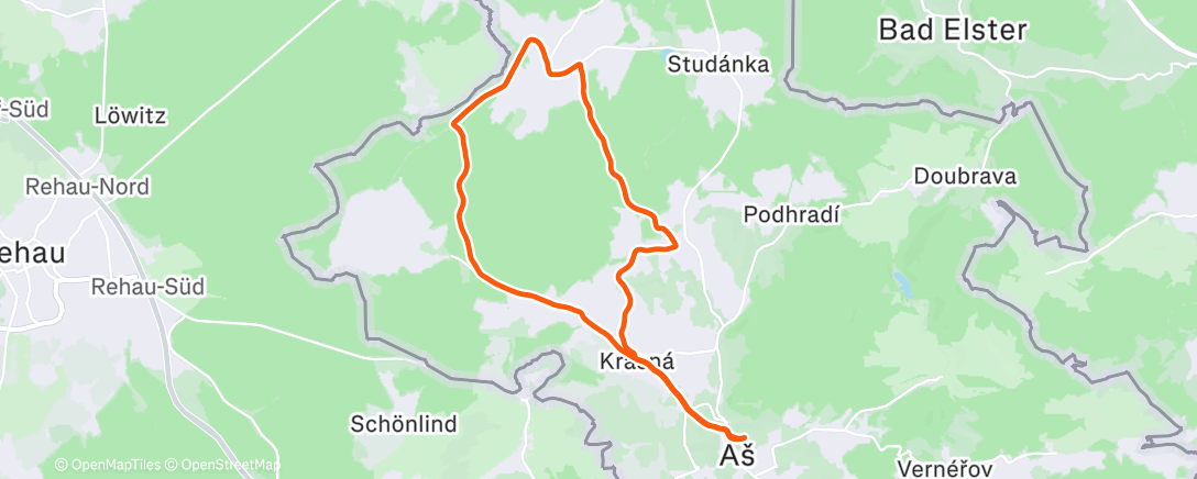 Карта физической активности (Lehce tempový long v terénu)