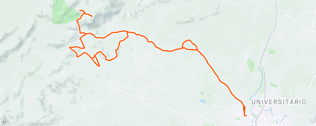Mapa de la actividad, Pedalada de mountain bike vespertina