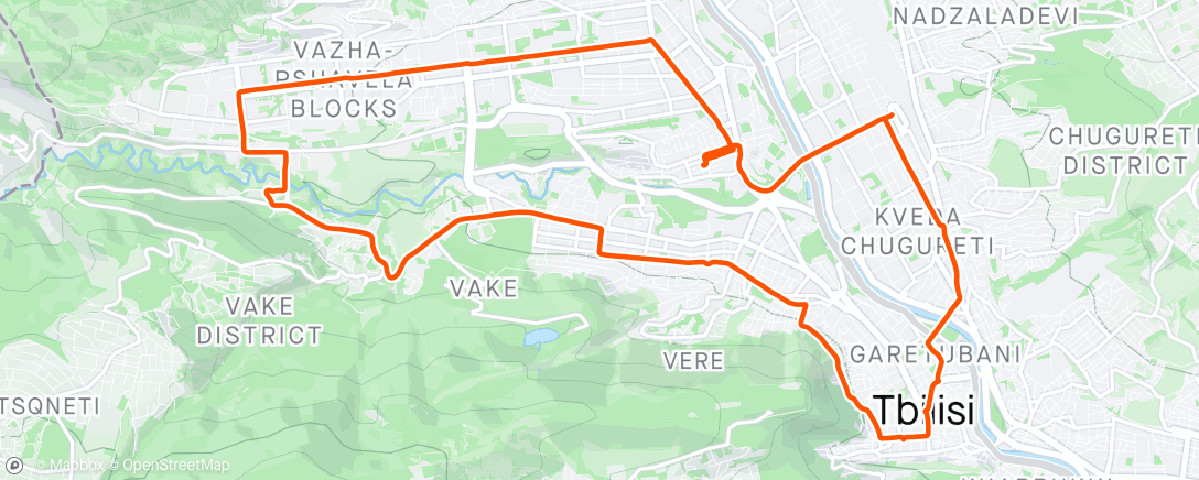 Map of the activity, Social Ride