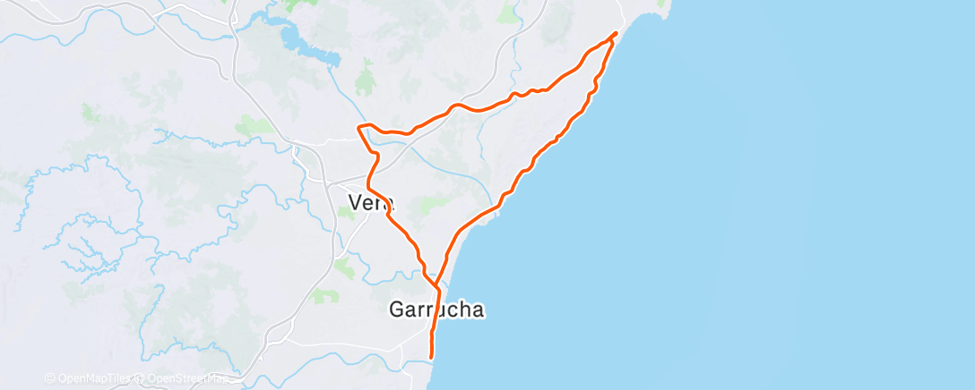 Map of the activity, Lunch Ride