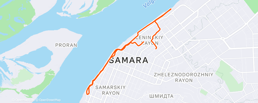 Map of the activity, Morning Run