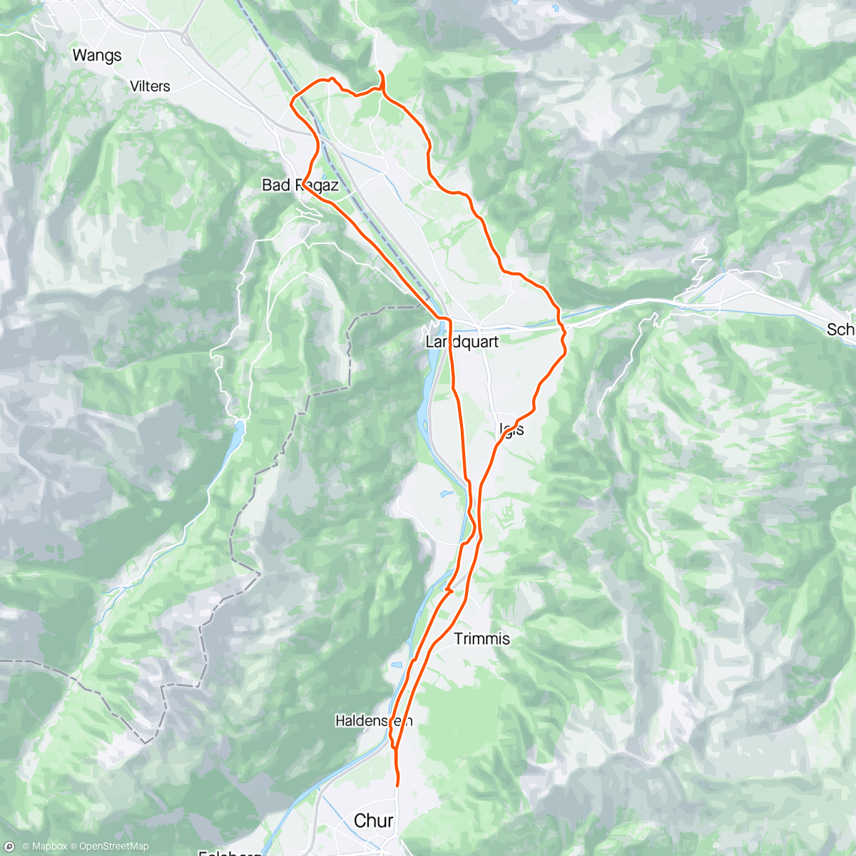 Map of the activity, Luzisteig