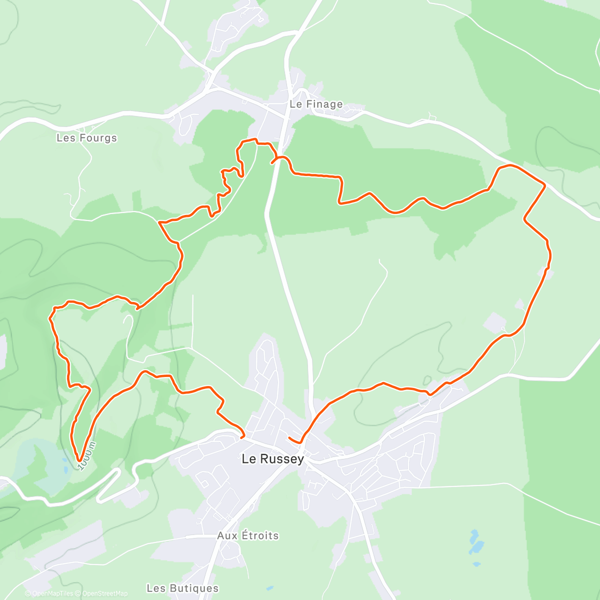 Map of the activity, Cerneux Becué