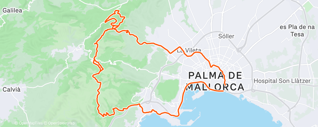 Map of the activity, Afternoon E-Mountain Bike Ride