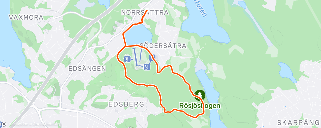 Map of the activity, Lunch Run