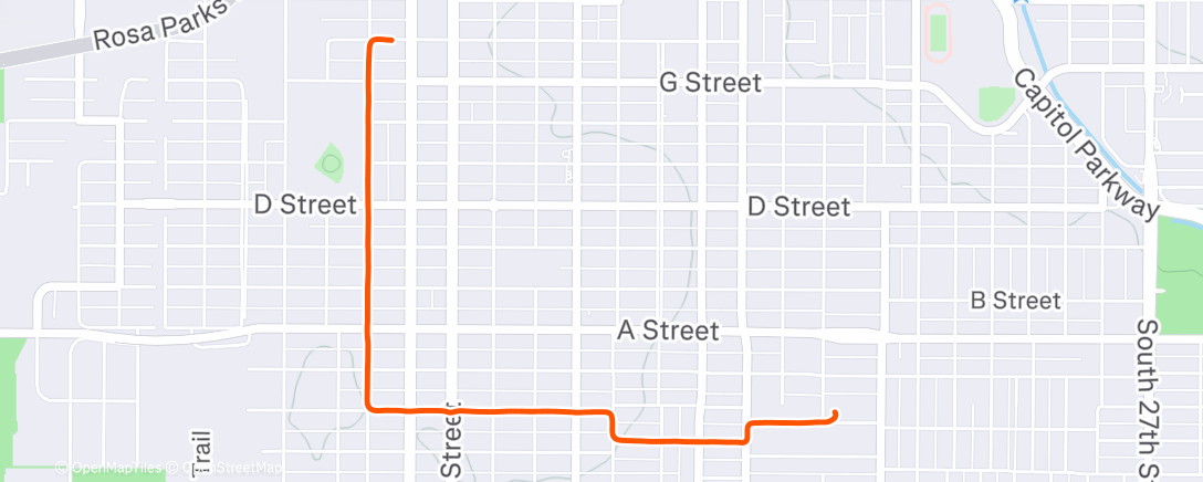 Map of the activity, Afternoon Ride