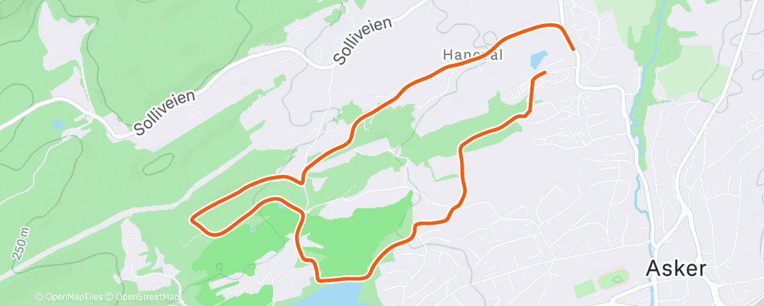 Map of the activity, Afternoon Trail Run