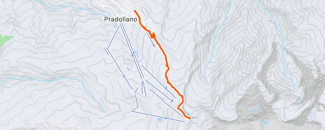 Map of the activity, Veleta invernal