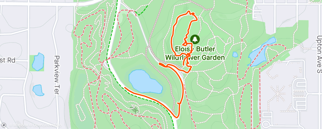 Map of the activity, Eloise Butler Walk w Sharon