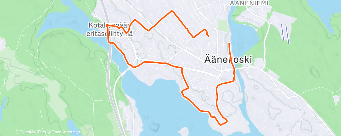 Map of the activity, Lunch Run