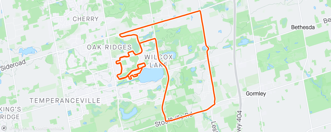 Map of the activity, Afternoon Ride 4/22/24