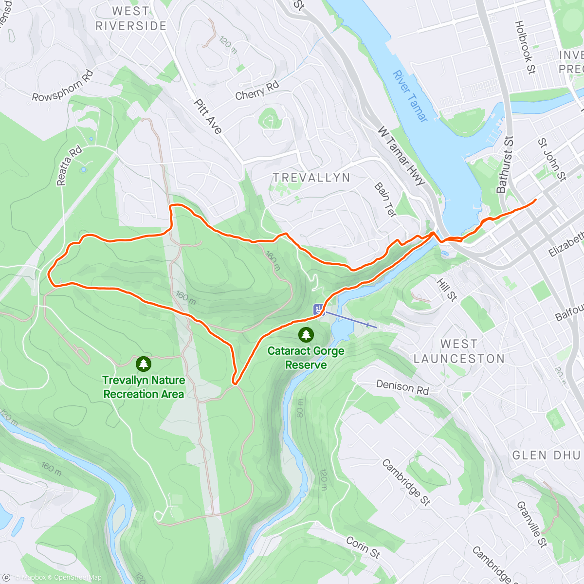 Map of the activity, Afternoon trails