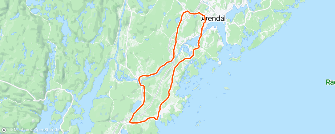 Mappa dell'attività Evening Mountain Bike Ride
