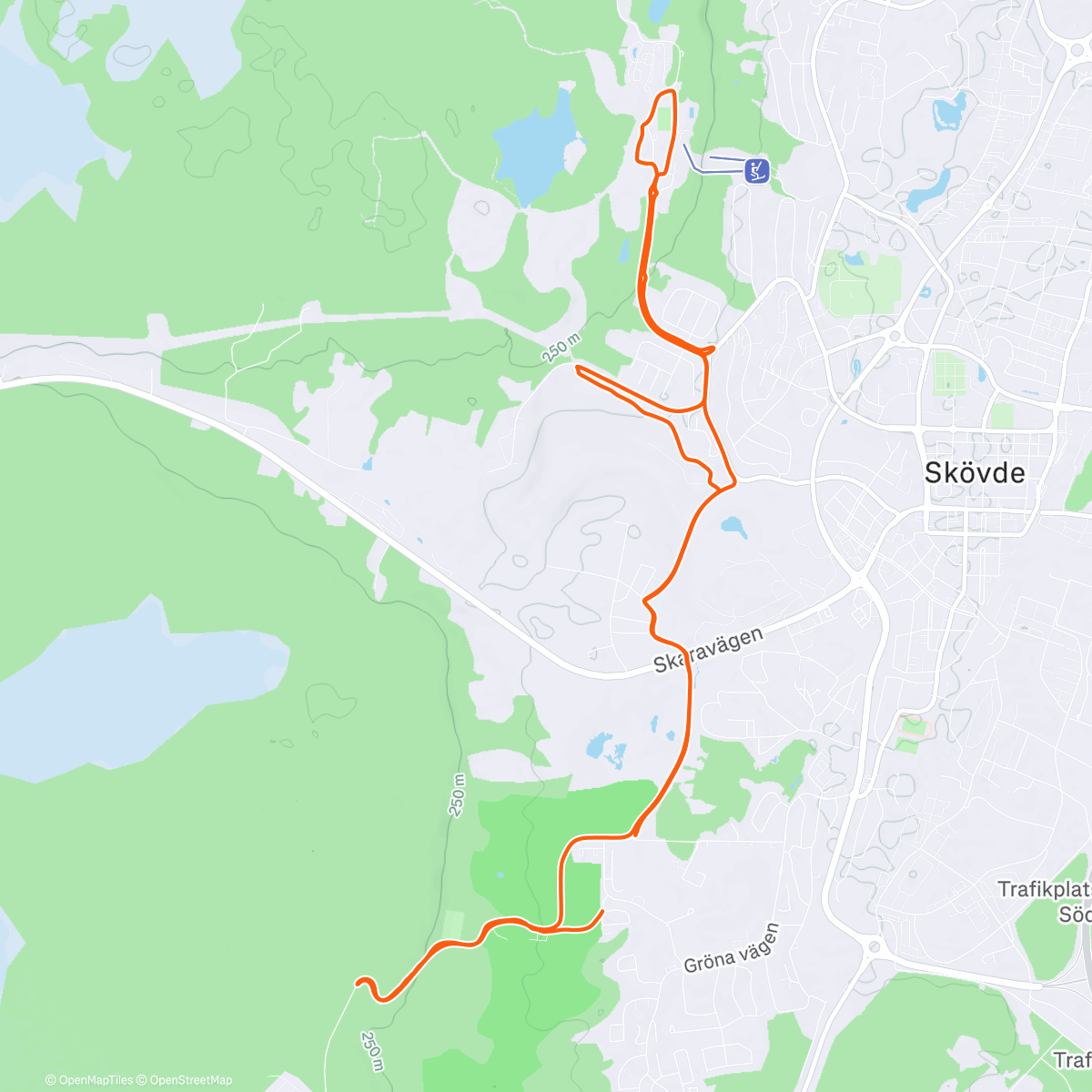 Map of the activity, Lunch Ride