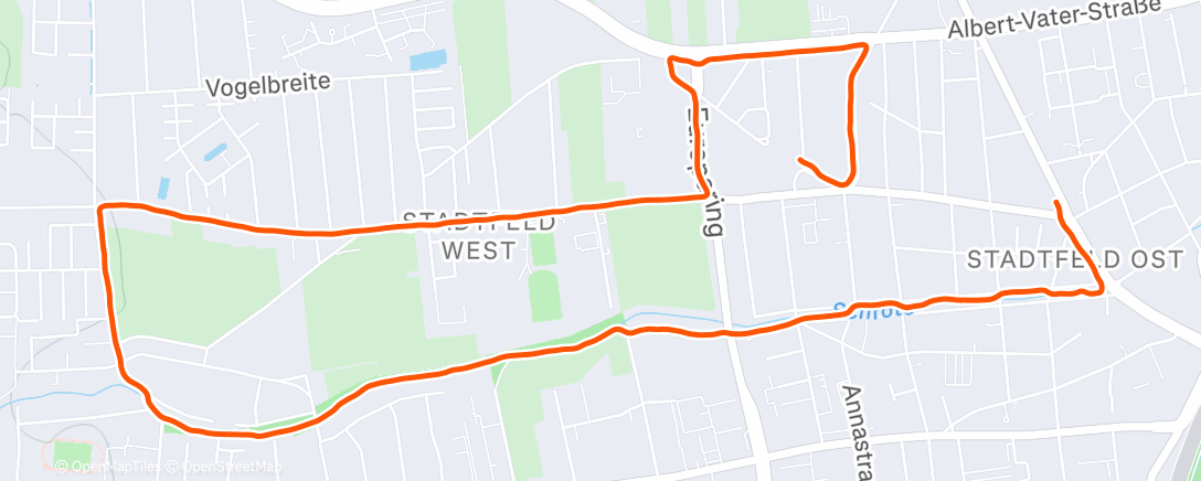 Карта физической активности (Lauf am Mittag)