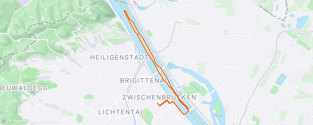 Map of the activity, Aufwärmen und Lange Lauf