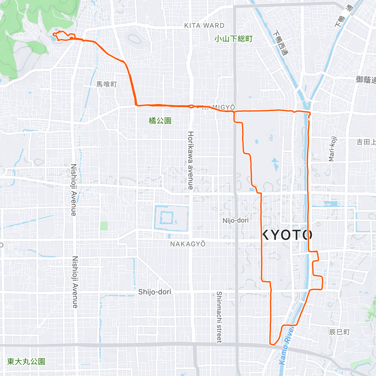 Map of the activity, Kyoto: Kinkaku-ji, Gion