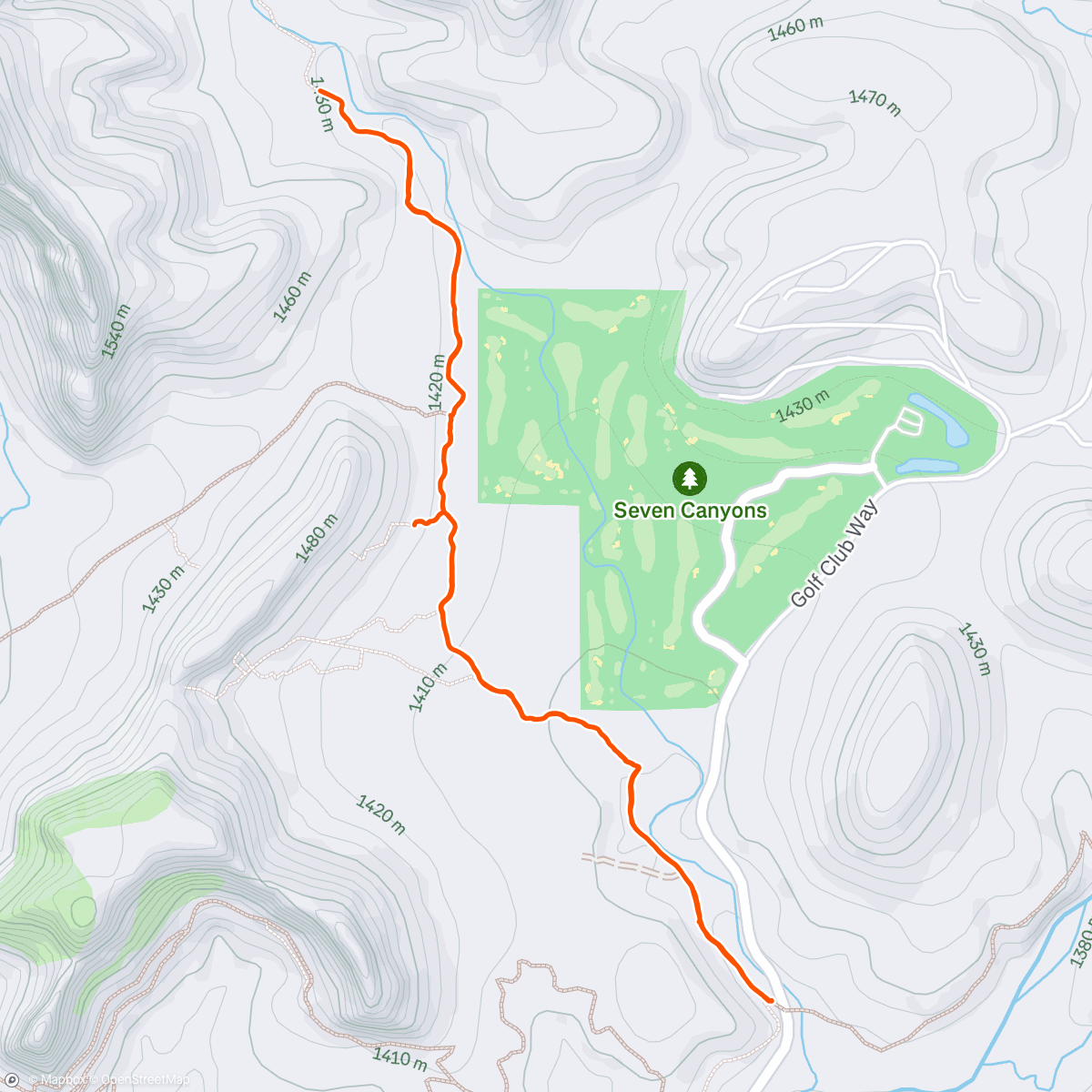 Map of the activity, Long Canyon Sedona hike