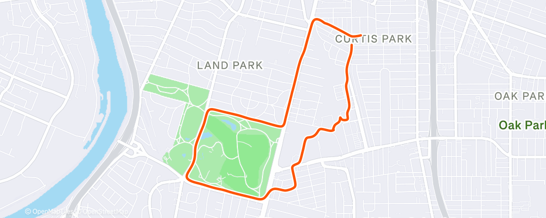 Map of the activity, Morning Run