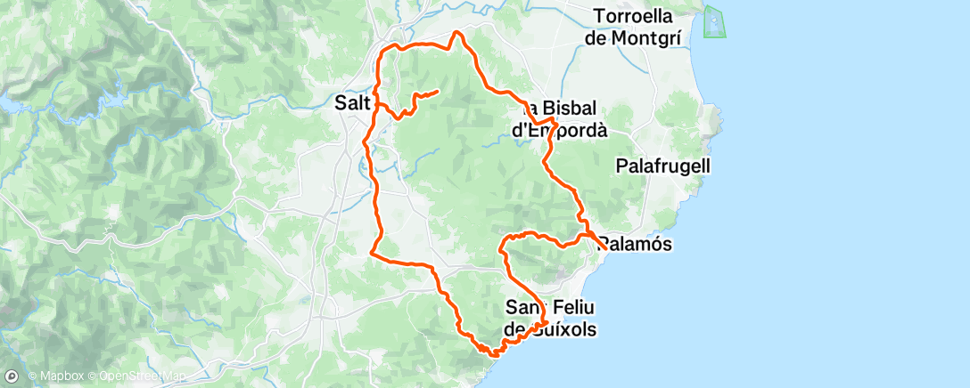 Map of the activity, Bicicleta por la mañana