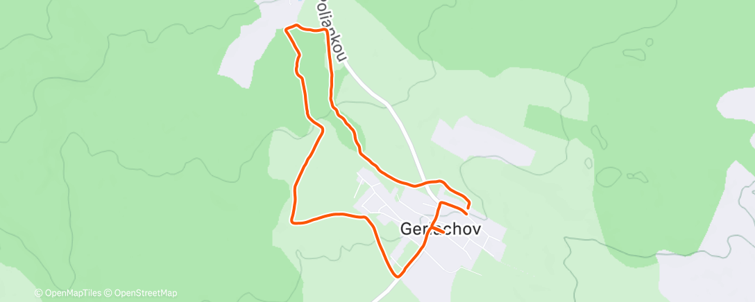 Map of the activity, Morning Trail Run