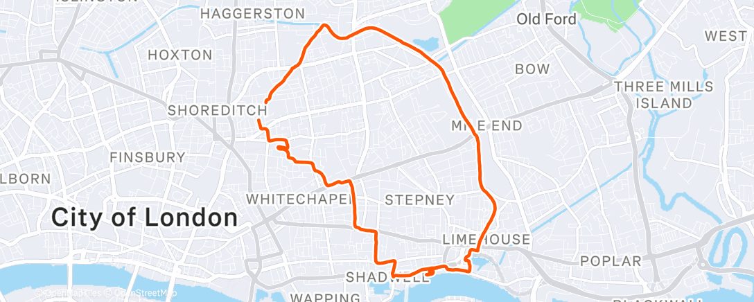 Map of the activity, Lunch Run