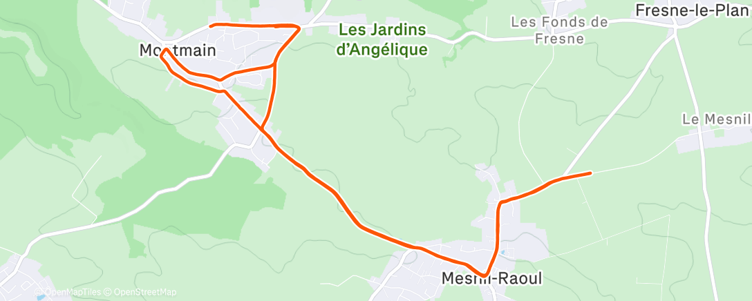 Map of the activity, 2x 15' @4'20 🥶🌞