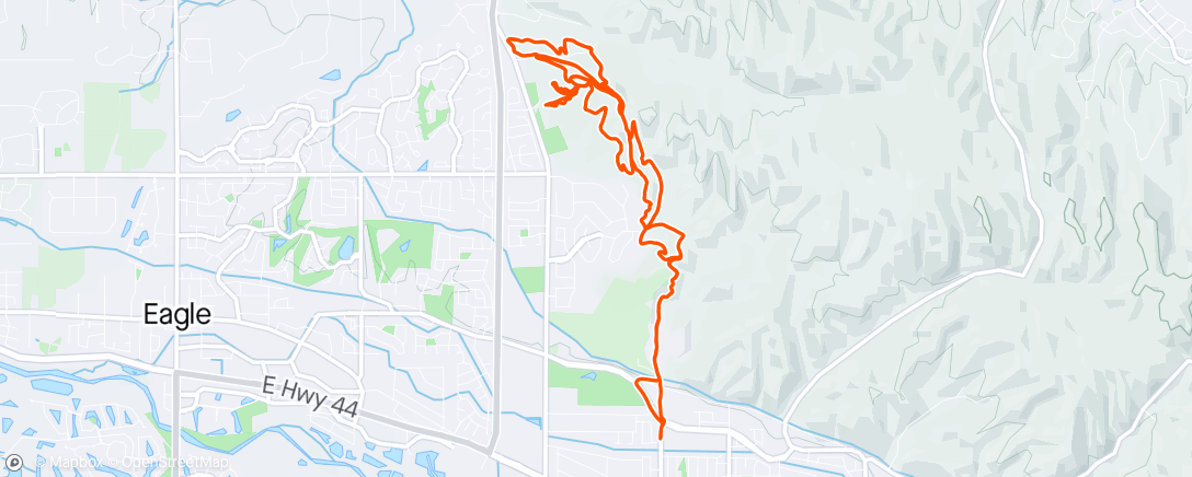 Map of the activity, Bike park loops