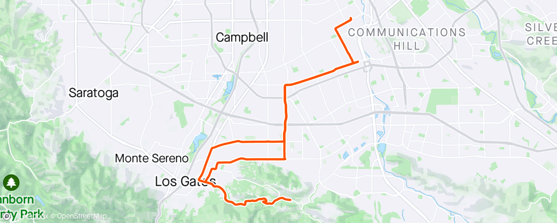 Map of the activity, San Jose - Sweet Spot 4 x 10 minutes