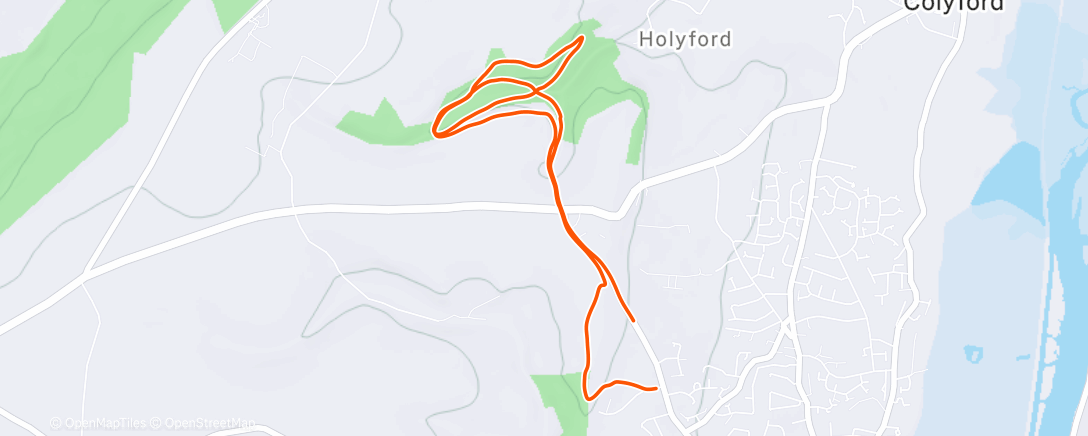 Map of the activity, Paddy Goes to Holyford
